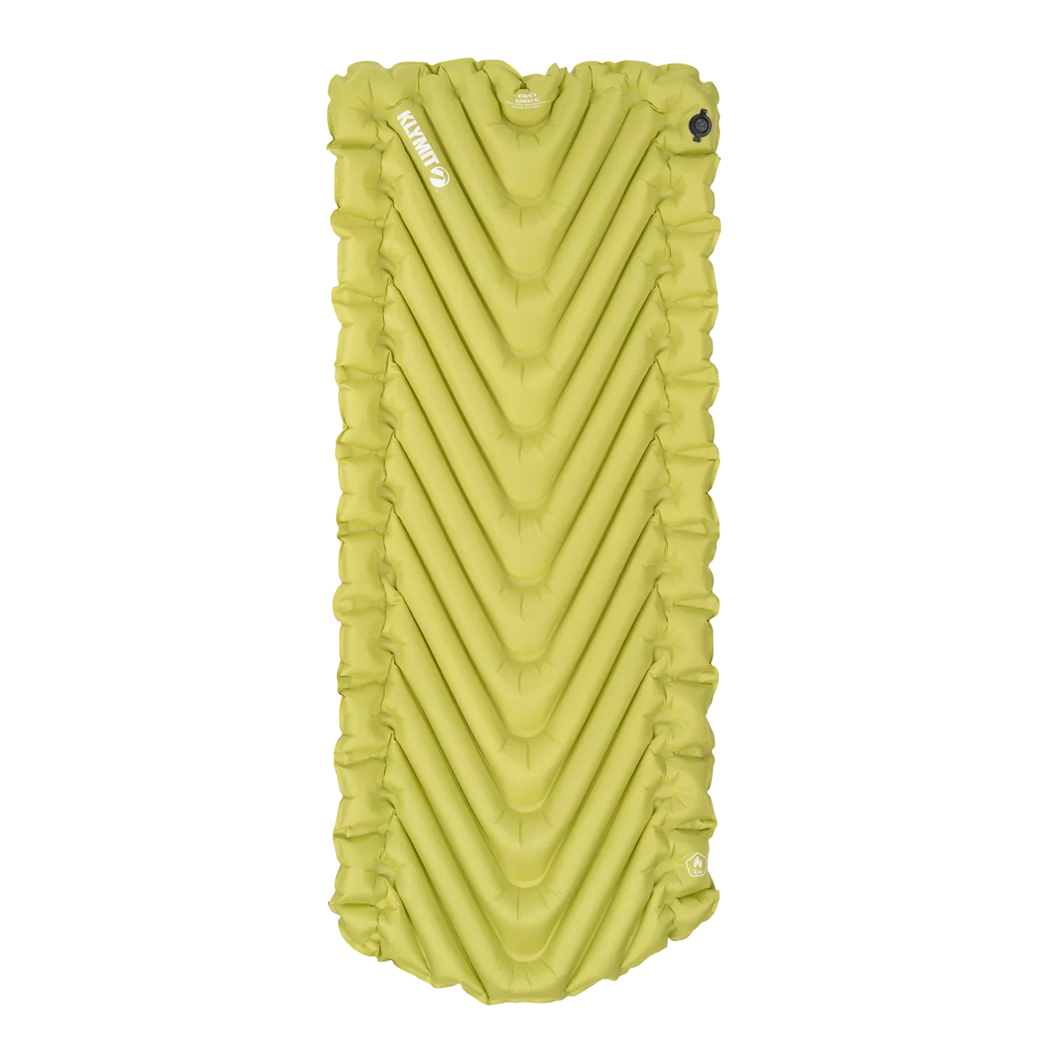 Static V Summit inflatable sleeping pad with V-chamber design