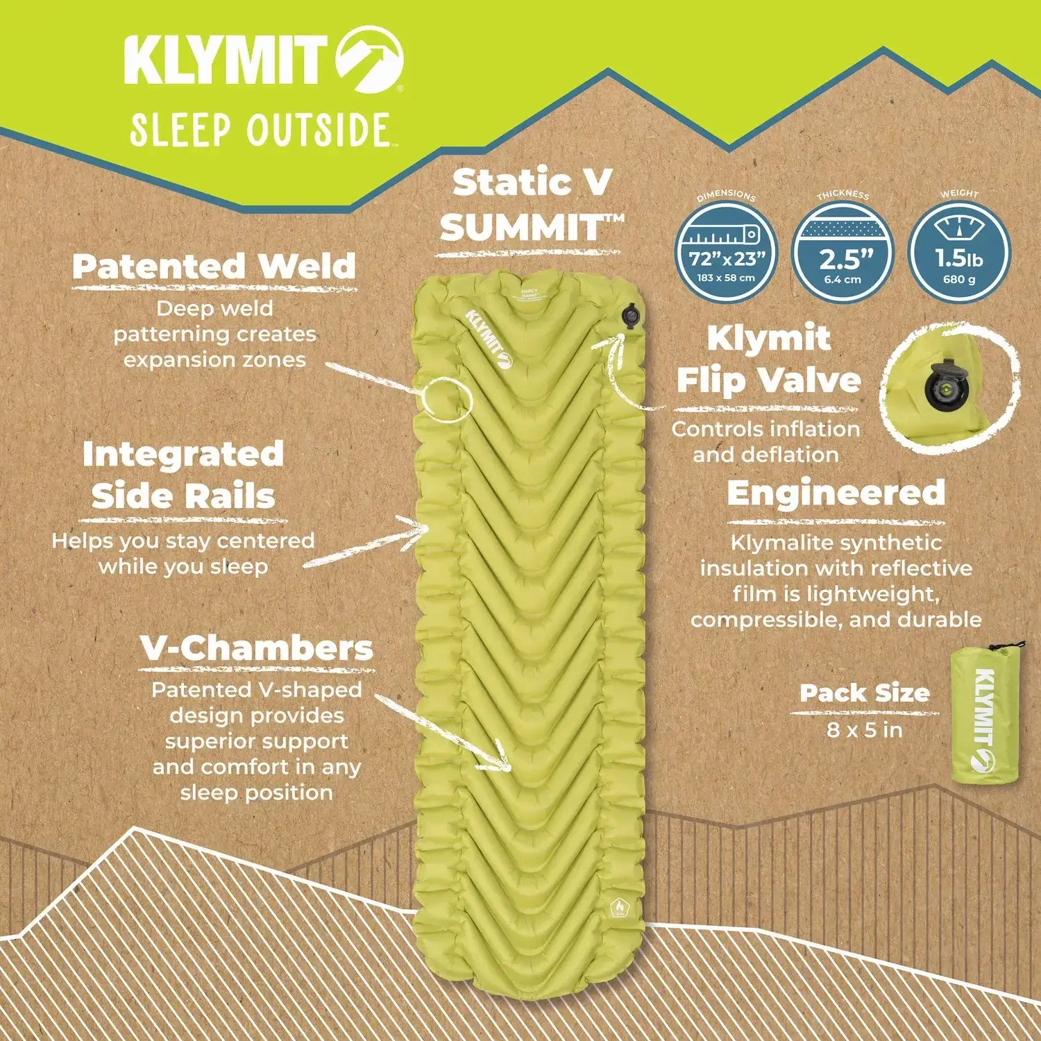 Insulated inflatable sleeping pad for winter and shoulder-season camping