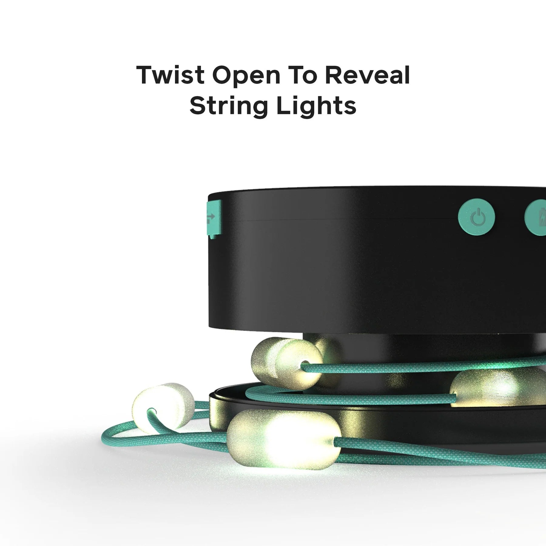 Backyard Patio Lit by 18ft Warm White Solar String Lights