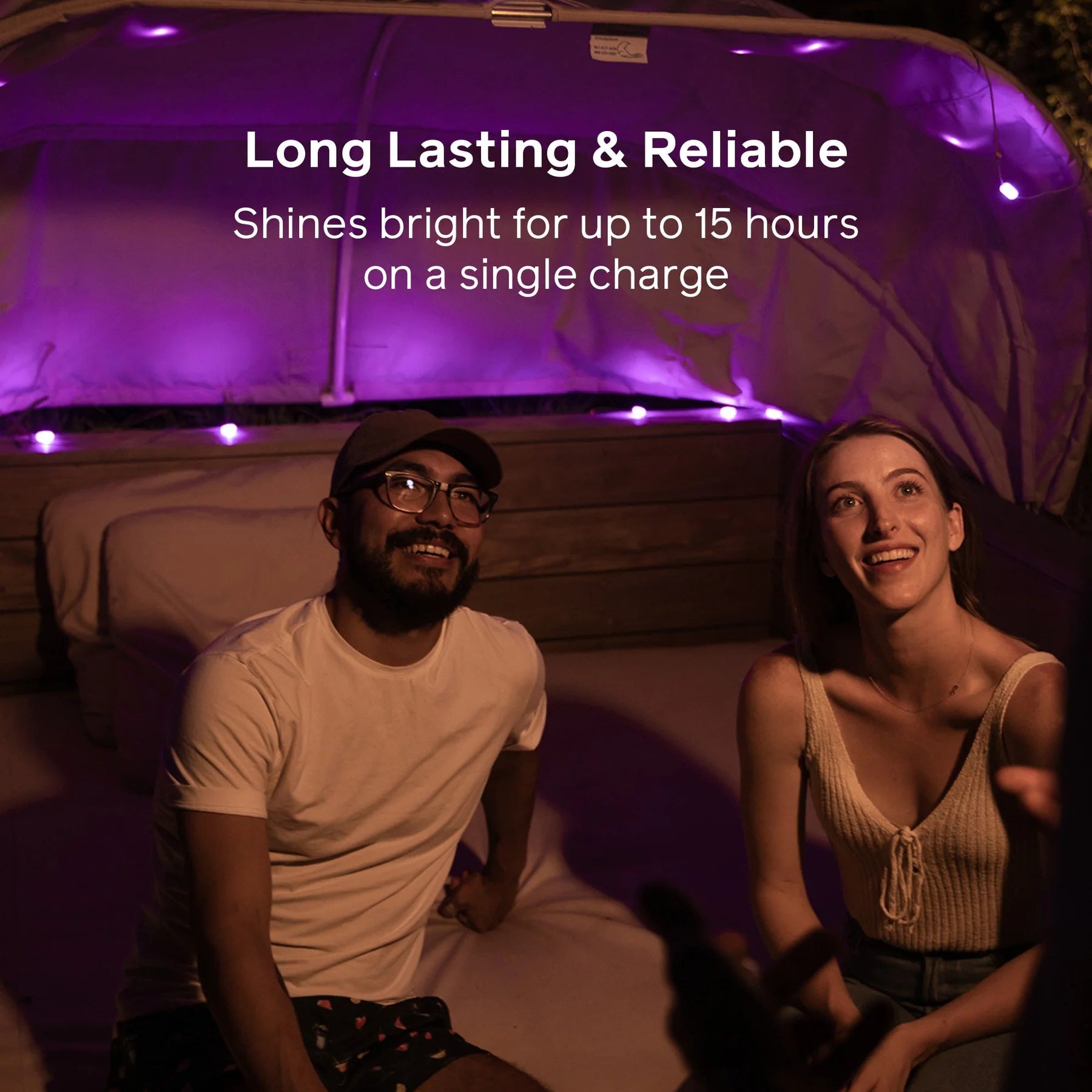 Solar String Lights Charging Unit Showing USB-C and USB-A Ports