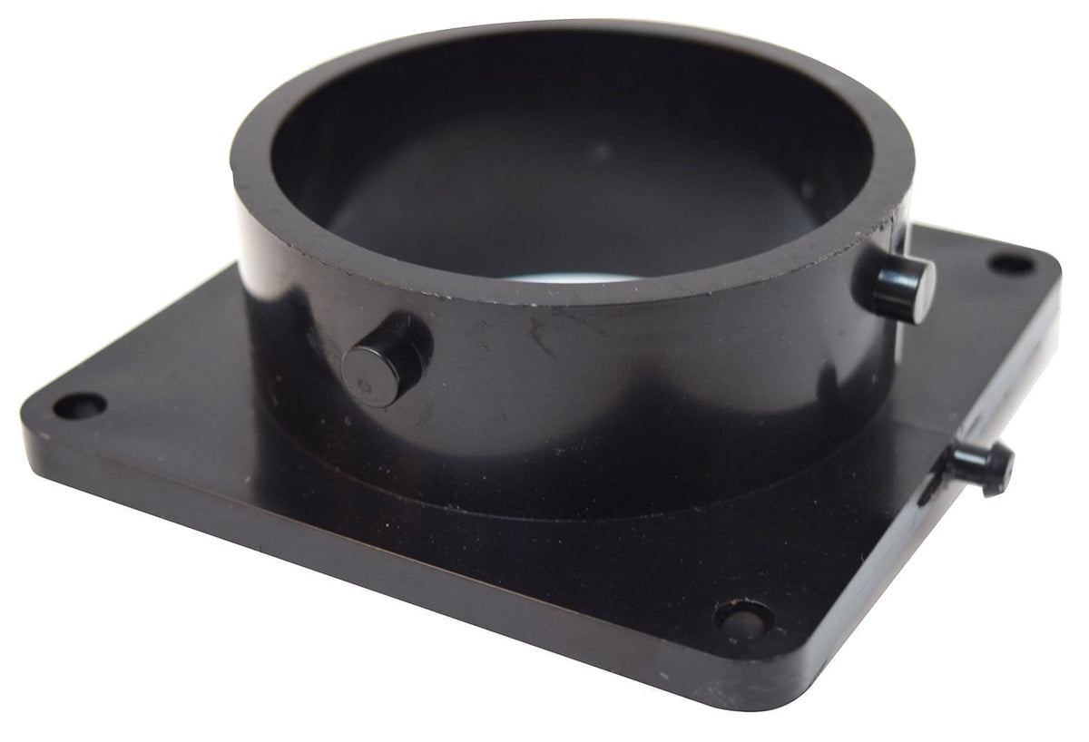 3-inch RV sewer bayonet lug fitting with mounting flange for black-water waste valve