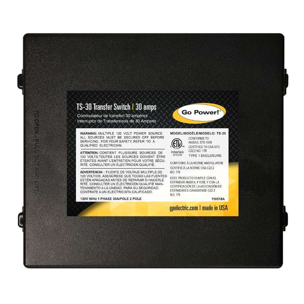Go power transfer switch 30 amps
