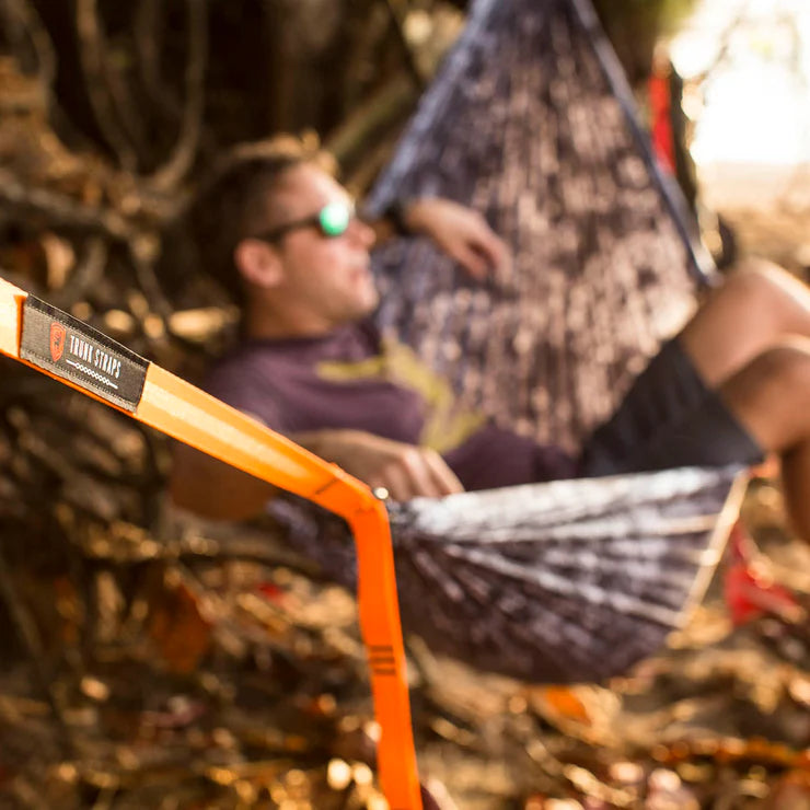 Outdoor hammock suspension straps for travel, backpacking, beach trips, and relaxing anywhere