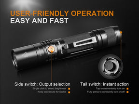 Fenix UC35 V2.0 1000 lumen USB rechargeable flashlight