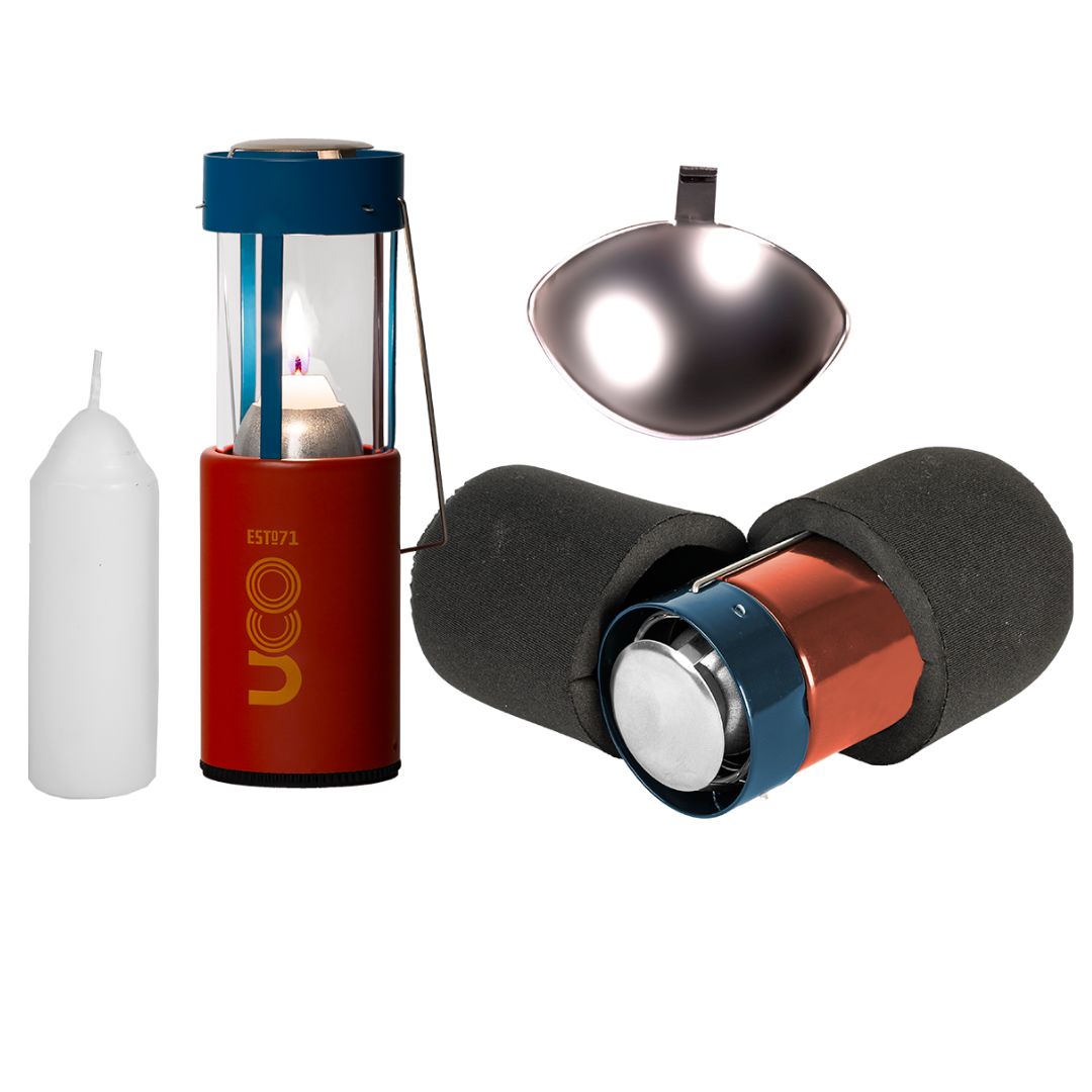 UCO Candle Lantern Kit with emergency candles and carry case