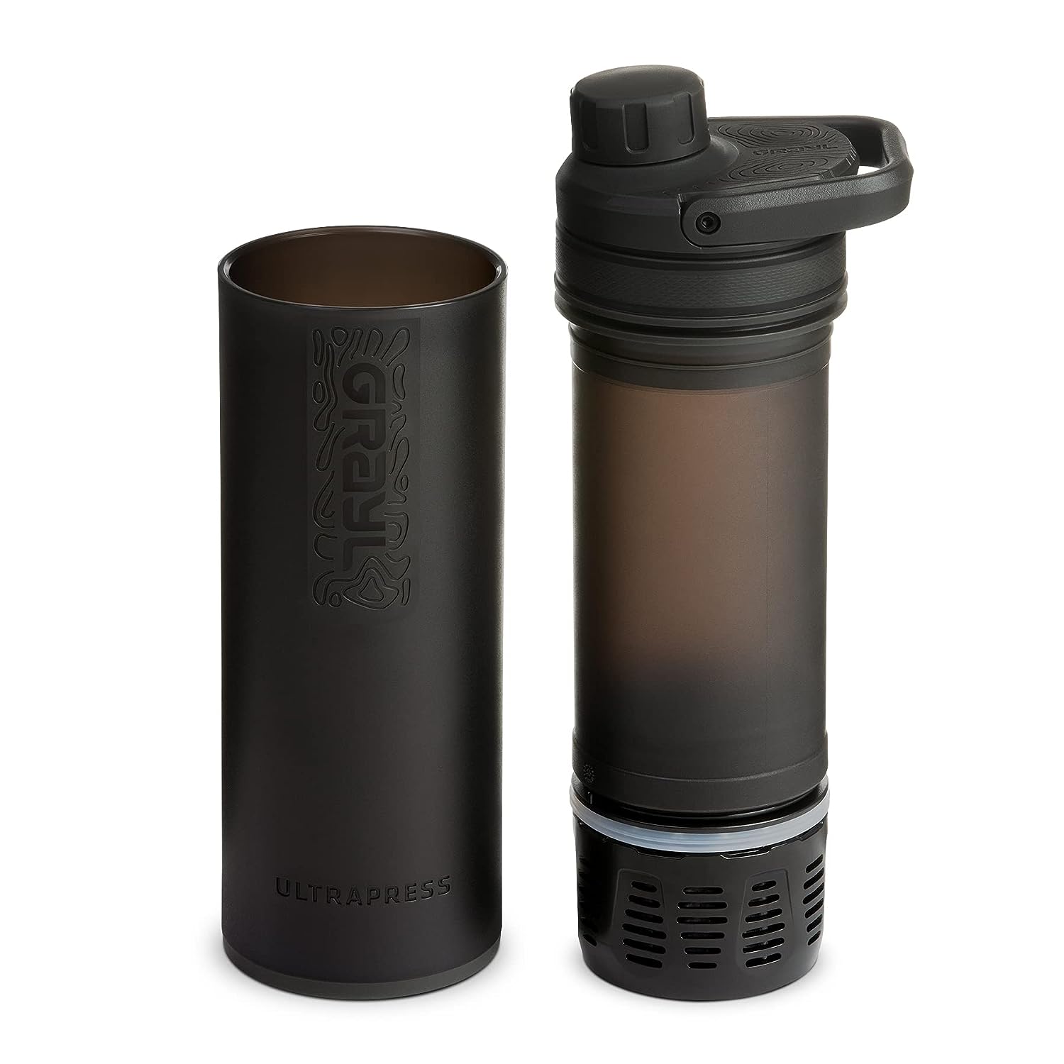 GRAYL UltraPress 16.9 oz Water Purifier & Filter Bottle for Hiking, Backpacking, Survival, Travel