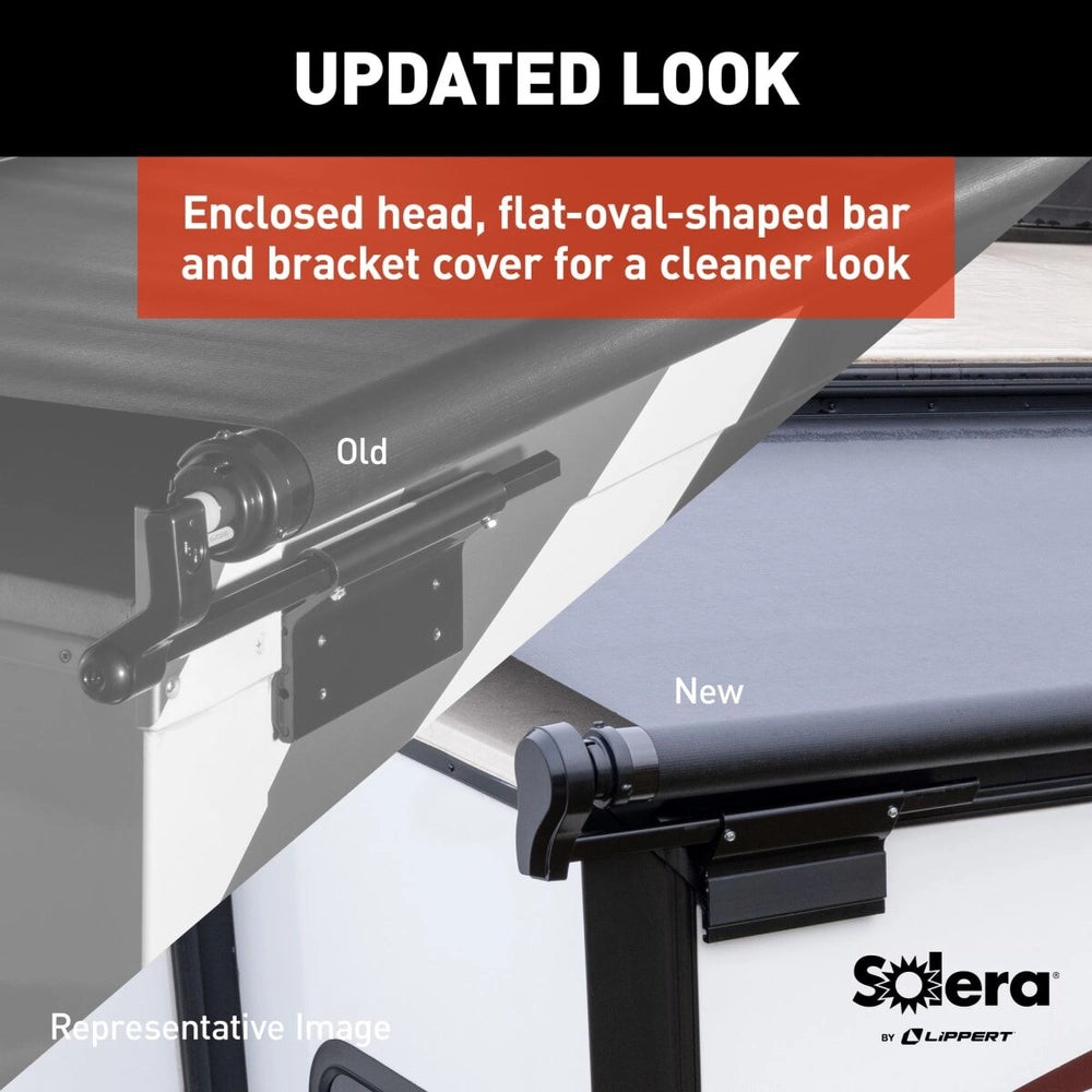 Heavy-duty 13.5 oz vinyl slide topper with heat-welded seams shown in snowy conditions, demonstrating cold-crack resistance

