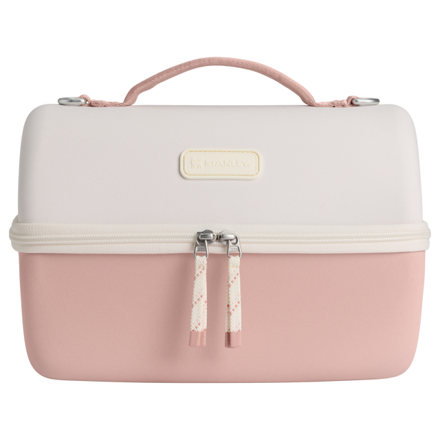Insulated lunch box with crush-resistant EVA construction and shoulder carry strap