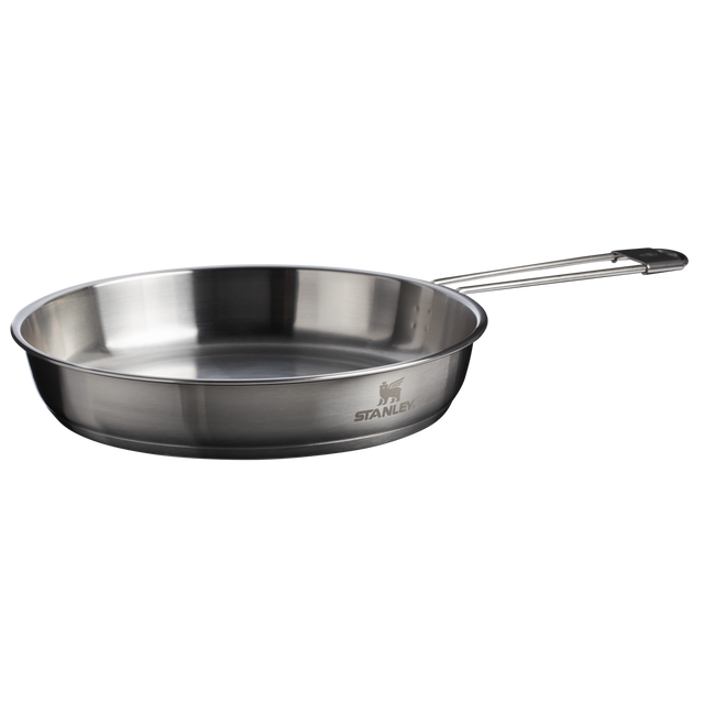 Compact nesting camping cookware set for four people