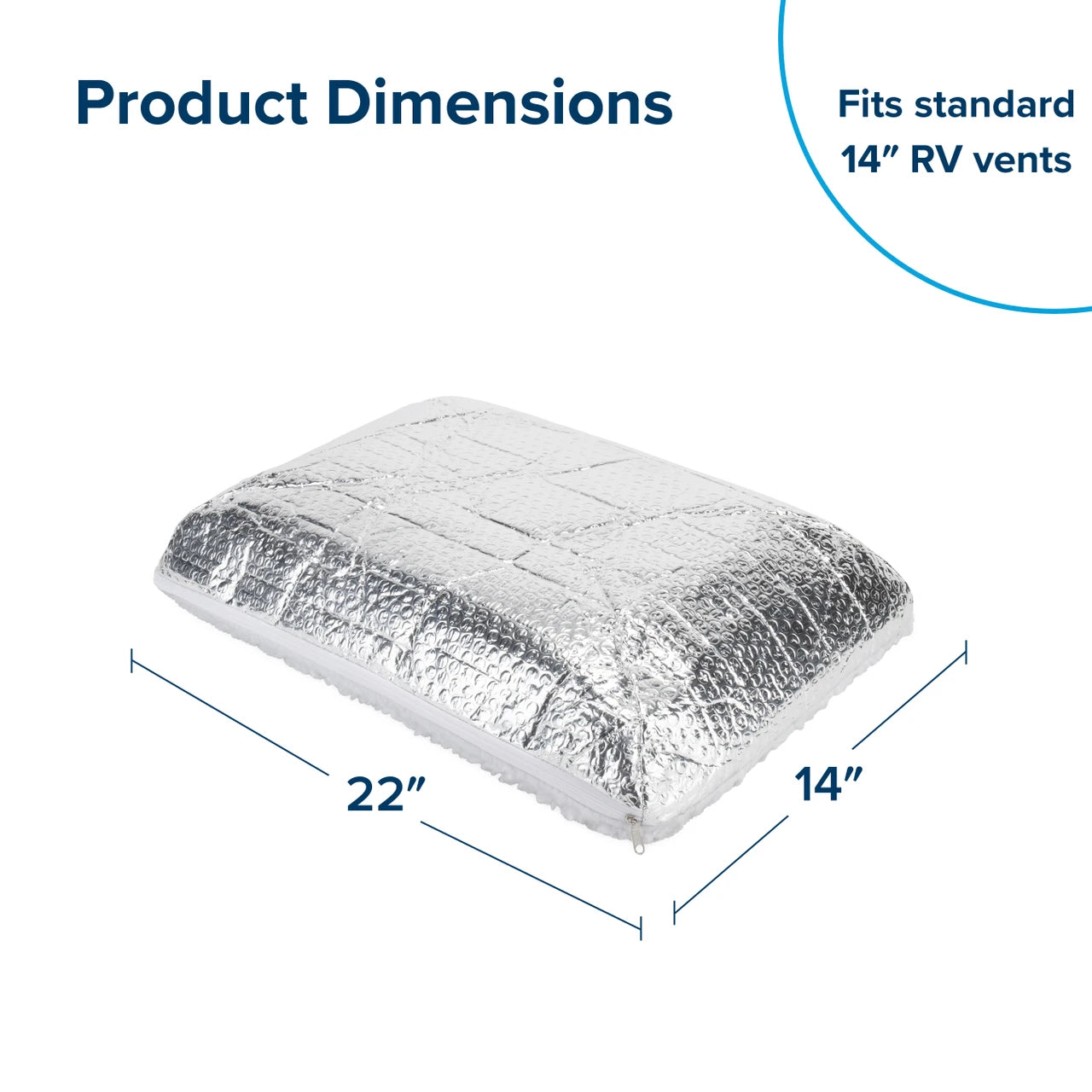 Camco RV Skylight Insulator, 14-Inches x 22-Inches, Domed 45197