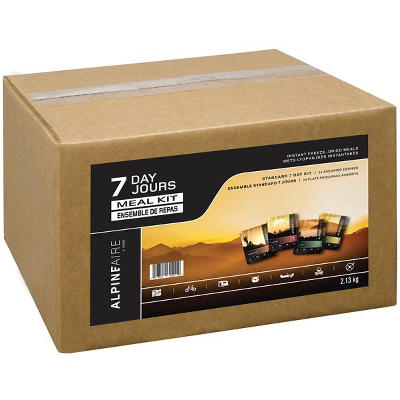 AlpineAire 7-Day Kit with 14 assorted freeze-dried meals