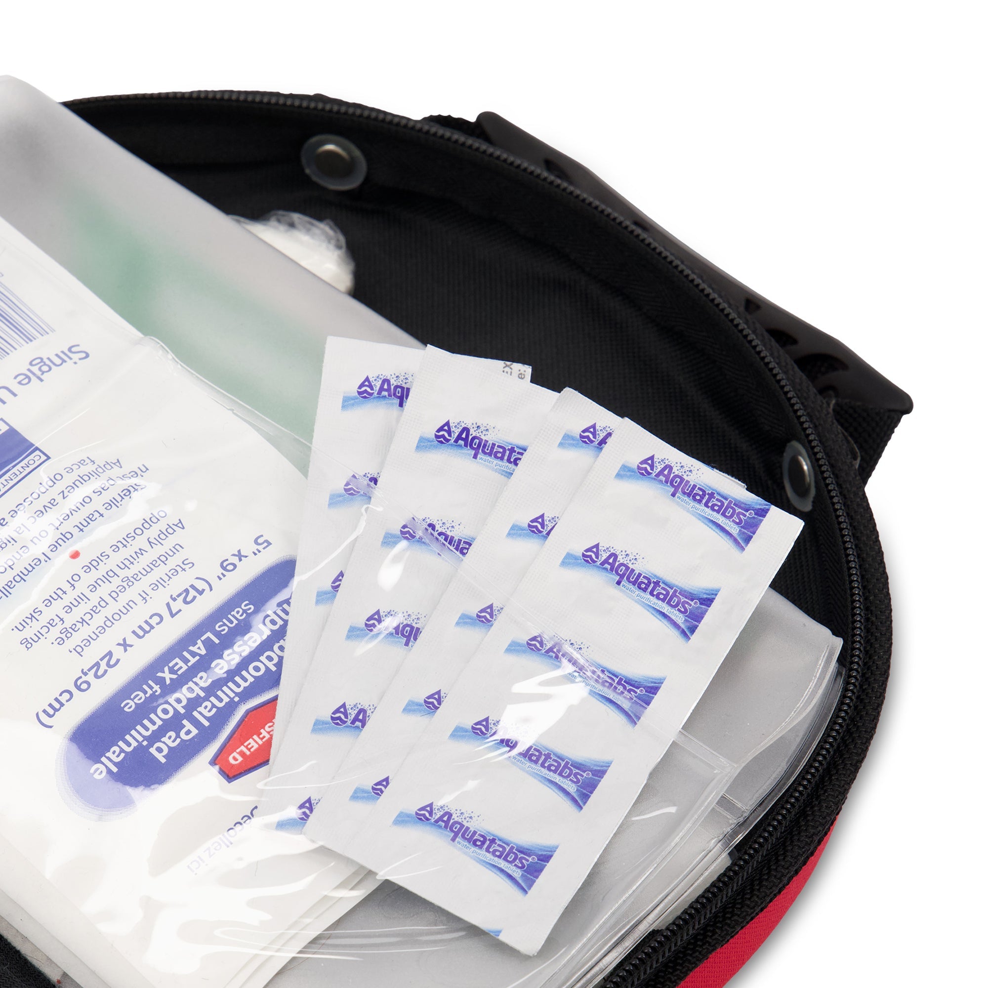 Iodine-free Aquatabs water purification tablets for hiking, boating, and emergency preparedness