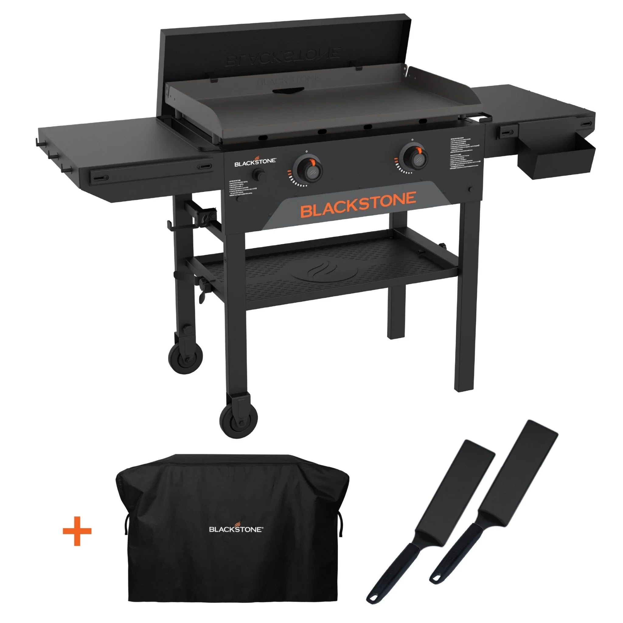 Blackstone 28 inch Omnivore Griddle with Hard Cover Bundle and Spatula Set