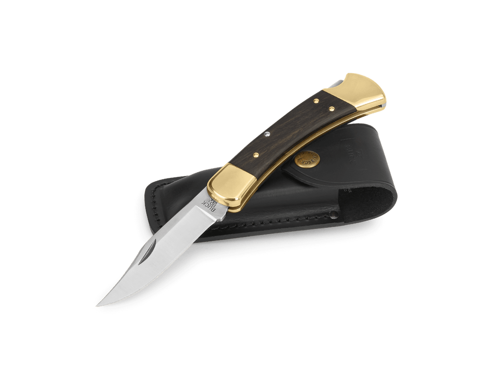 Buck 110 Folding Hunter knife with genuine ebony handle scales