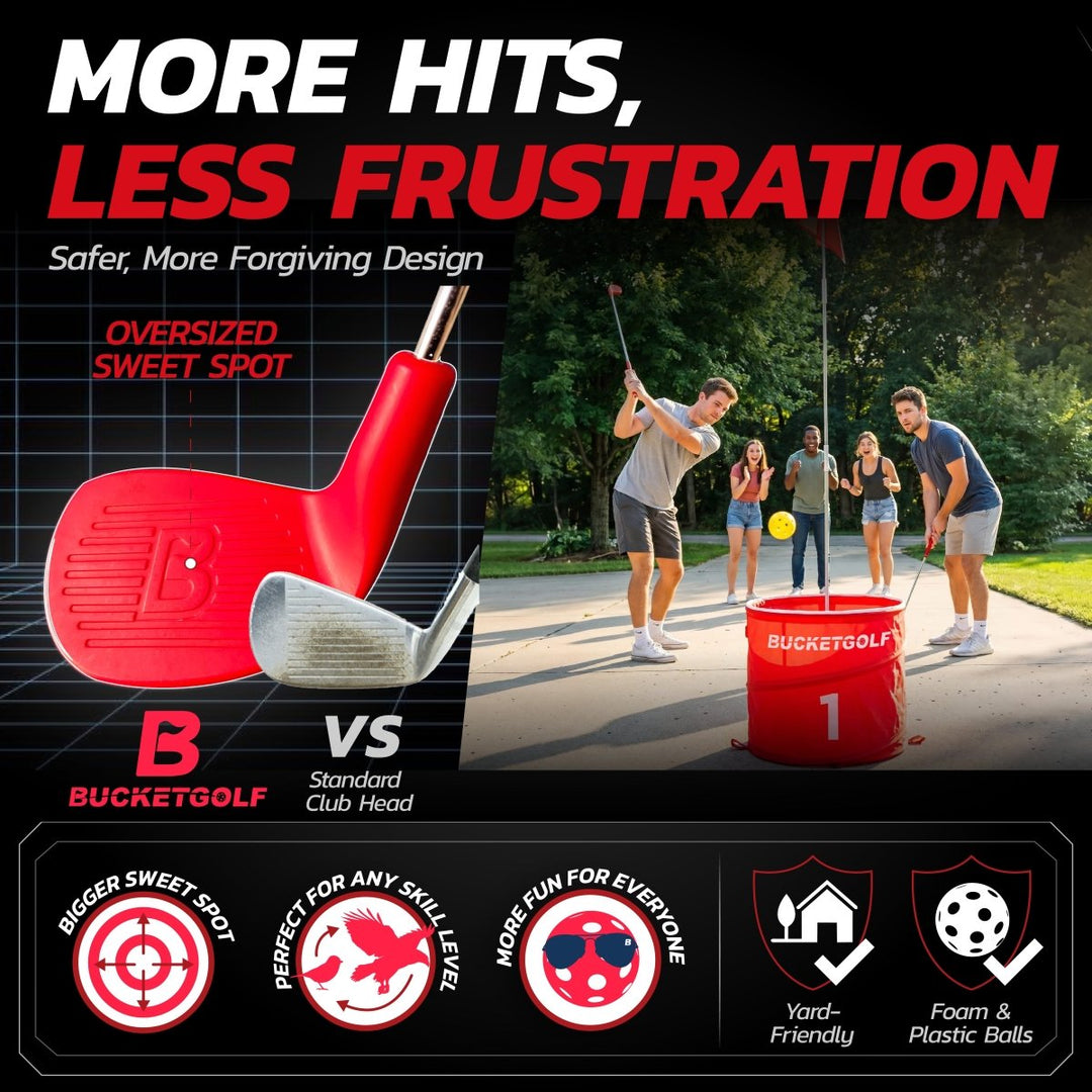 BucketGolf oversized golf club for use with BucketGolf game sets