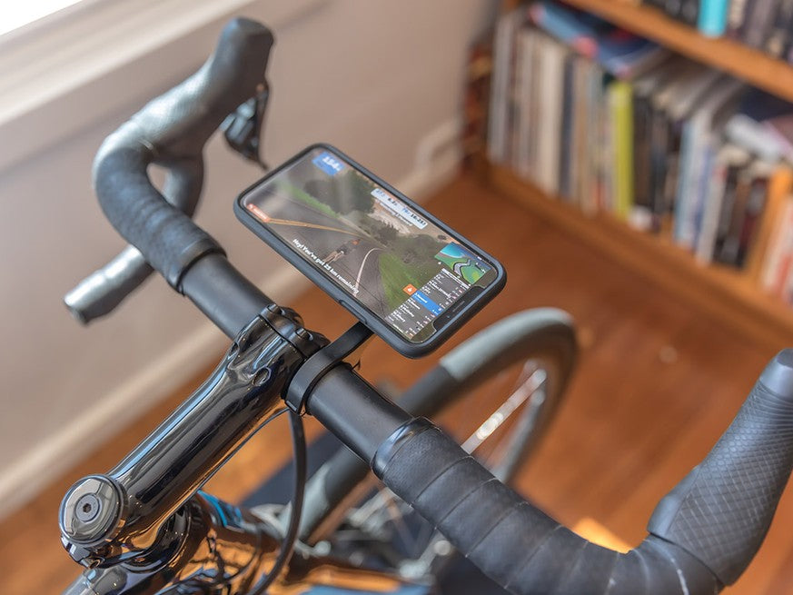 Quad Lock Out Front Mount PRO on a rad bike as a screen