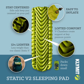 Klymit Static V2 Sleeping Pad - Green