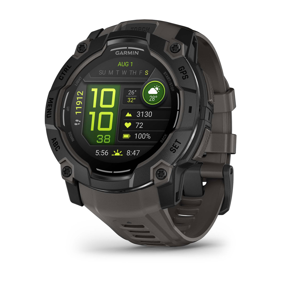 Garmin Instinct 3 GPS Smartwatch with 1.3-inch AMOLED display and rugged 50 mm metal-reinforced bezel