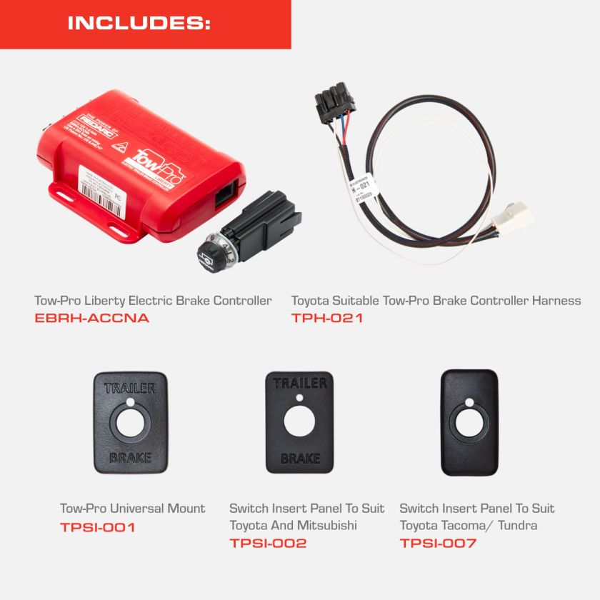 REDARC Tow-Pro Liberty Plug and Play Toyota Brake Controller Bundle