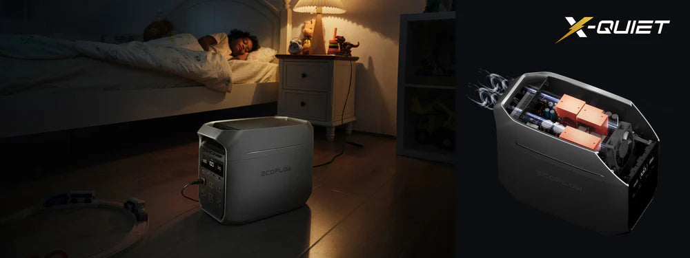 EcoFlow DELTA 3 Plus solar charging with portable solar panels outdoors