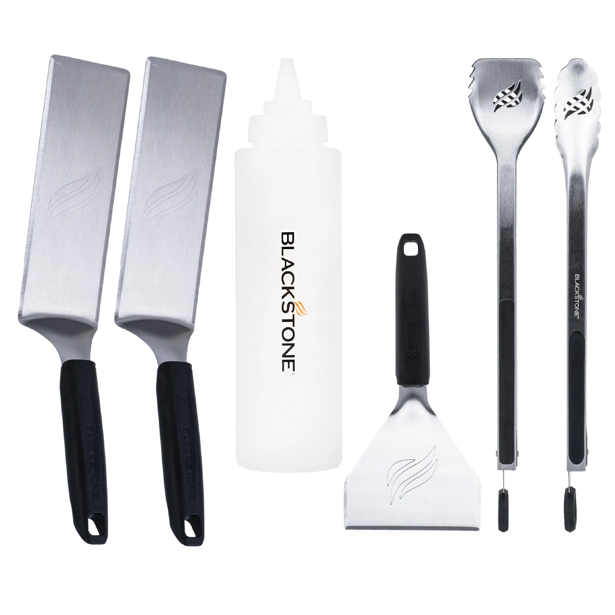 Blackstone Deluxe Griddle Toolkit with spatulas tongs scraper and squeeze bottle