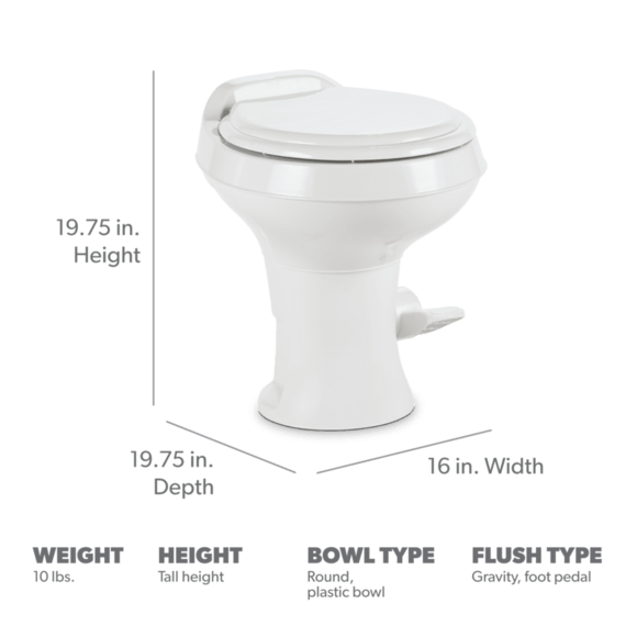 Dometic 300 RV toilet lightweight