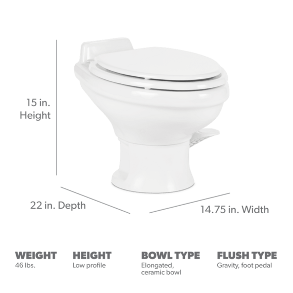 Dometic 321 Gravity Flush Toilet