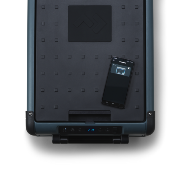 Mobile Cooling app interface for managing Dometic CFX2 cooler temperature settings via Bluetooth
