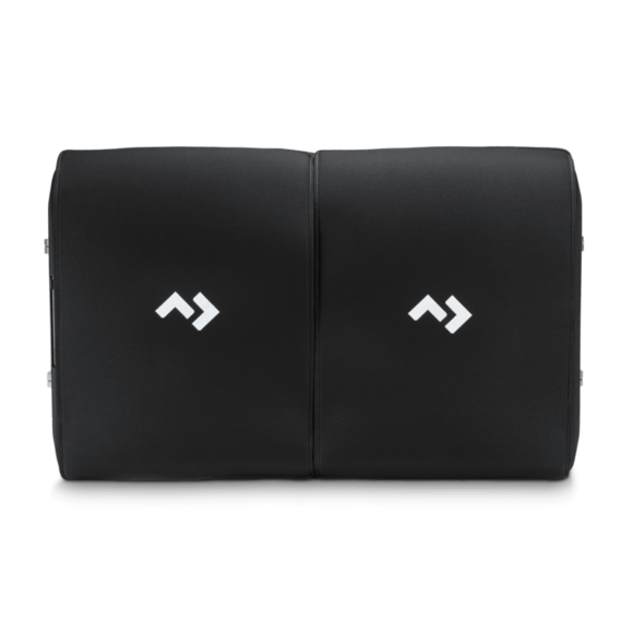 Side view of CFX5 PC75 cover showing zippered storage pockets and durable fabric

