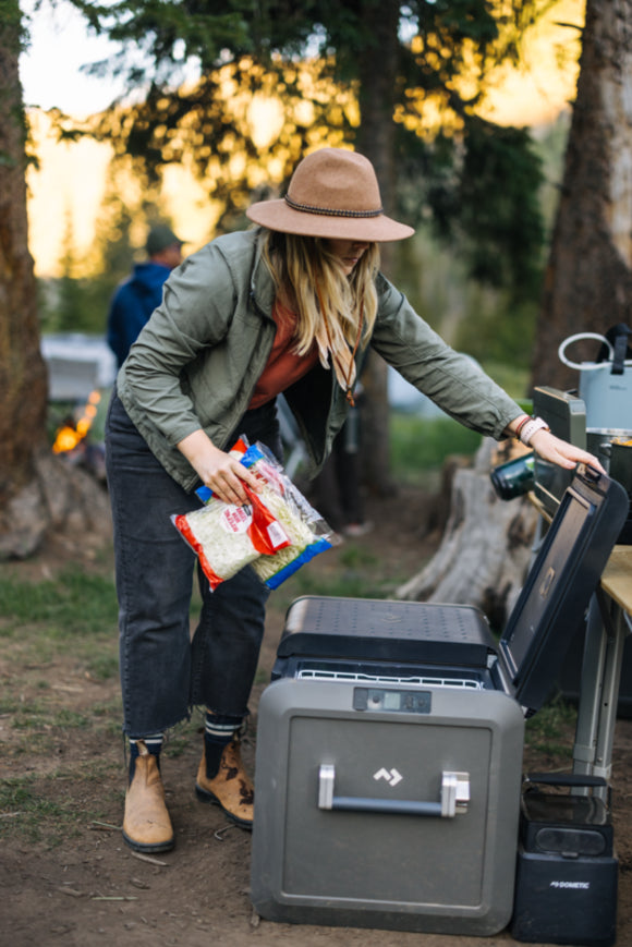 Portable Electric Cooler with 12V/24V/AC Power
