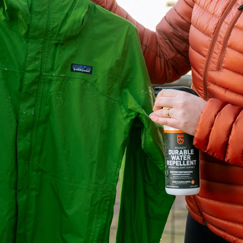 Revivex PFAS-free DWR spray for GORE-TEX jackets and rainwear