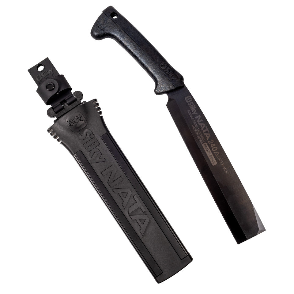 NATA Outback hatchet with black oxide blade for rust-resistant performance

