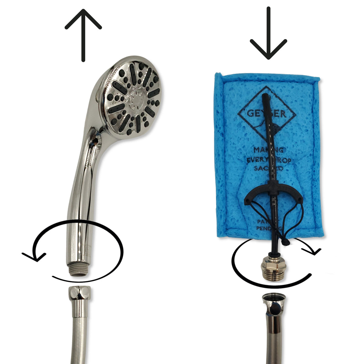 Ecohsower replaces your shower wand 