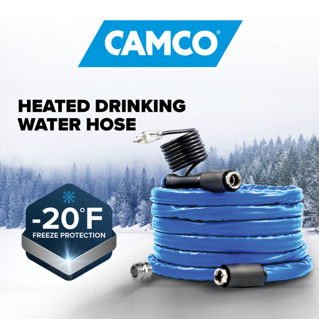 Heavy-duty machined and plated fittings on the Camco hose for maximum corrosion deterrence.