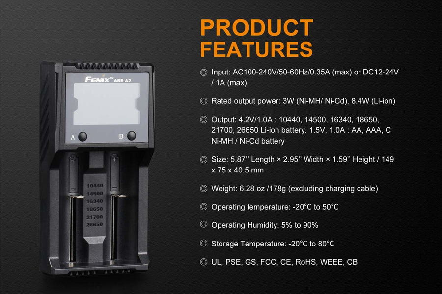 Fenix ARE-A2 Battery Charger