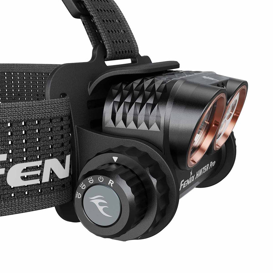 Fenix HM75R PRO lightweight magnesium alloy headlamp with rotary mode switch