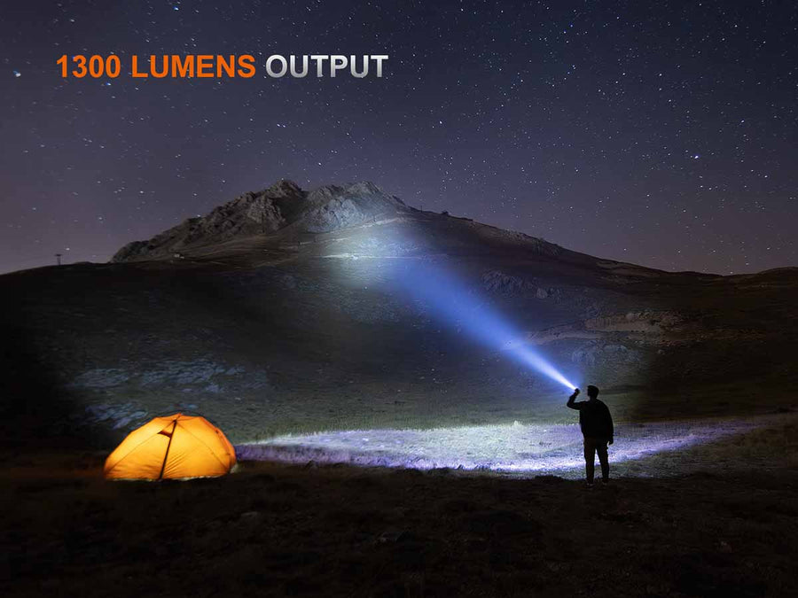 Fenix PD26R ACE 1300 lumen flashlight with 354 meter beam distance