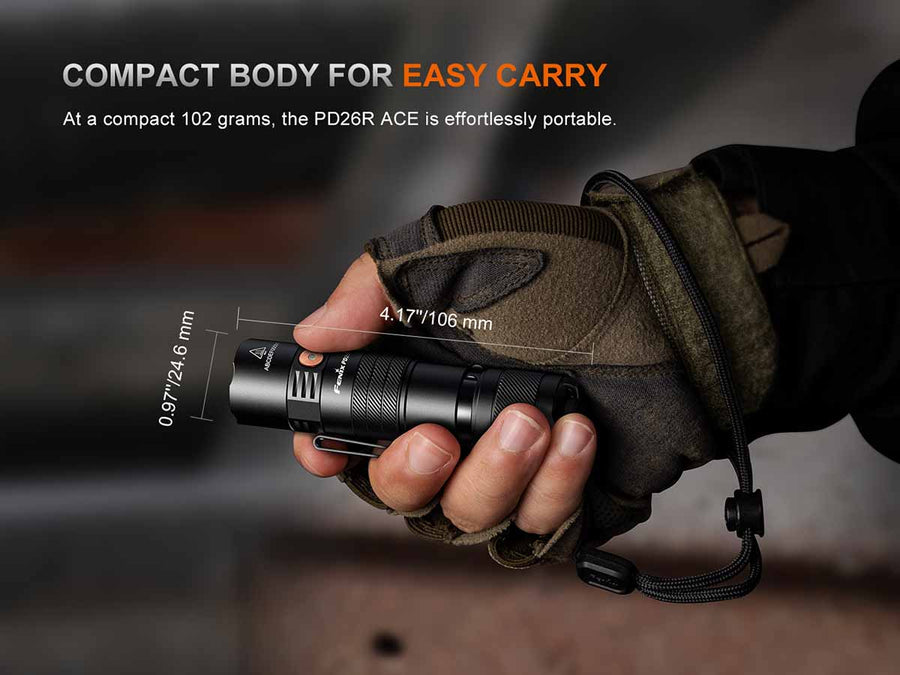 Fenix PD26R ACE flashlight with included carrying holster