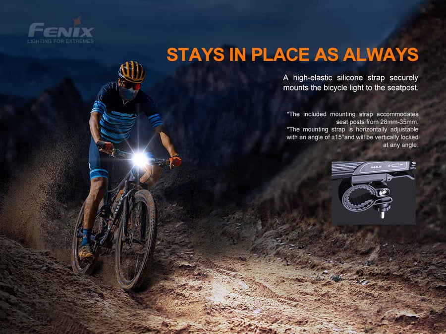 Fenix BC26R LED Bike Light Showing Compact and Lightweight Design