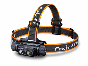 Fenix HM70R all-metal headlamp with 1600 lumens brightness, featuring a rugged design and large switch