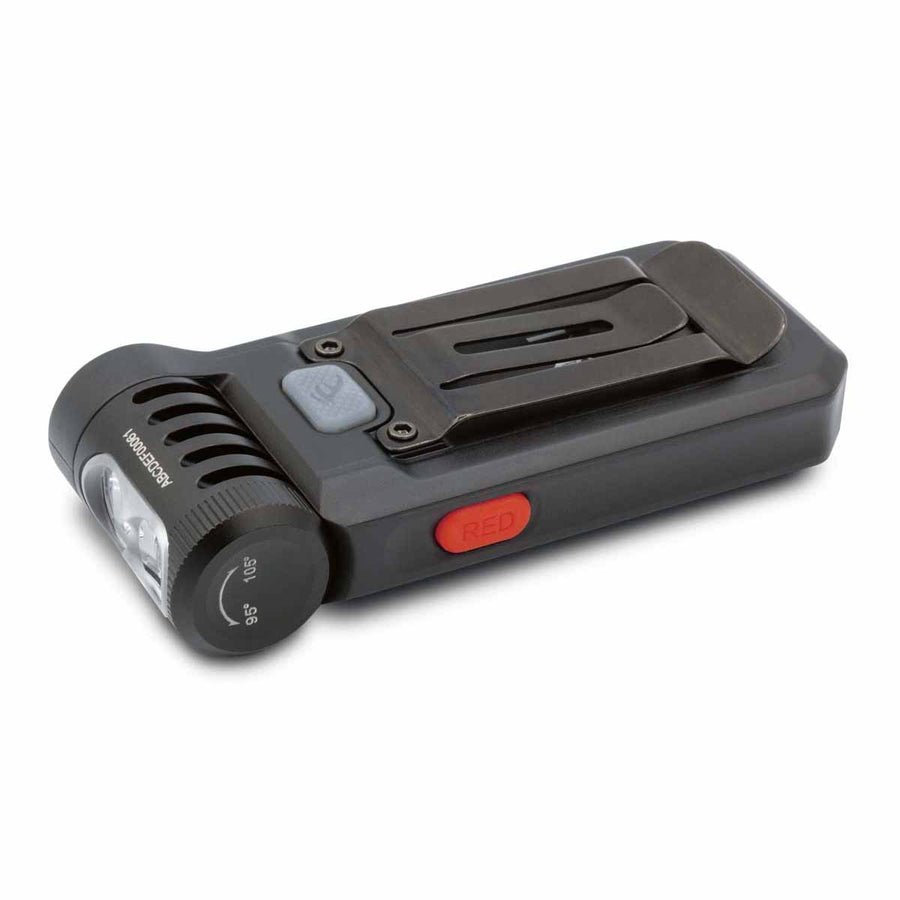 Fenix SW05R-RED rechargeable clip-on flashlight front view