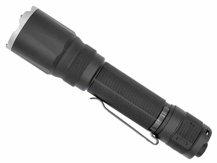 Fenix TK21R flashlight with 480 m beam distance and glass‑breaking bezel