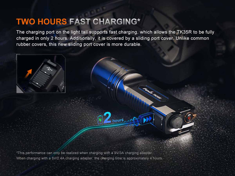 Fenix TK35R powerful handheld flashlight for tactical and outdoor use