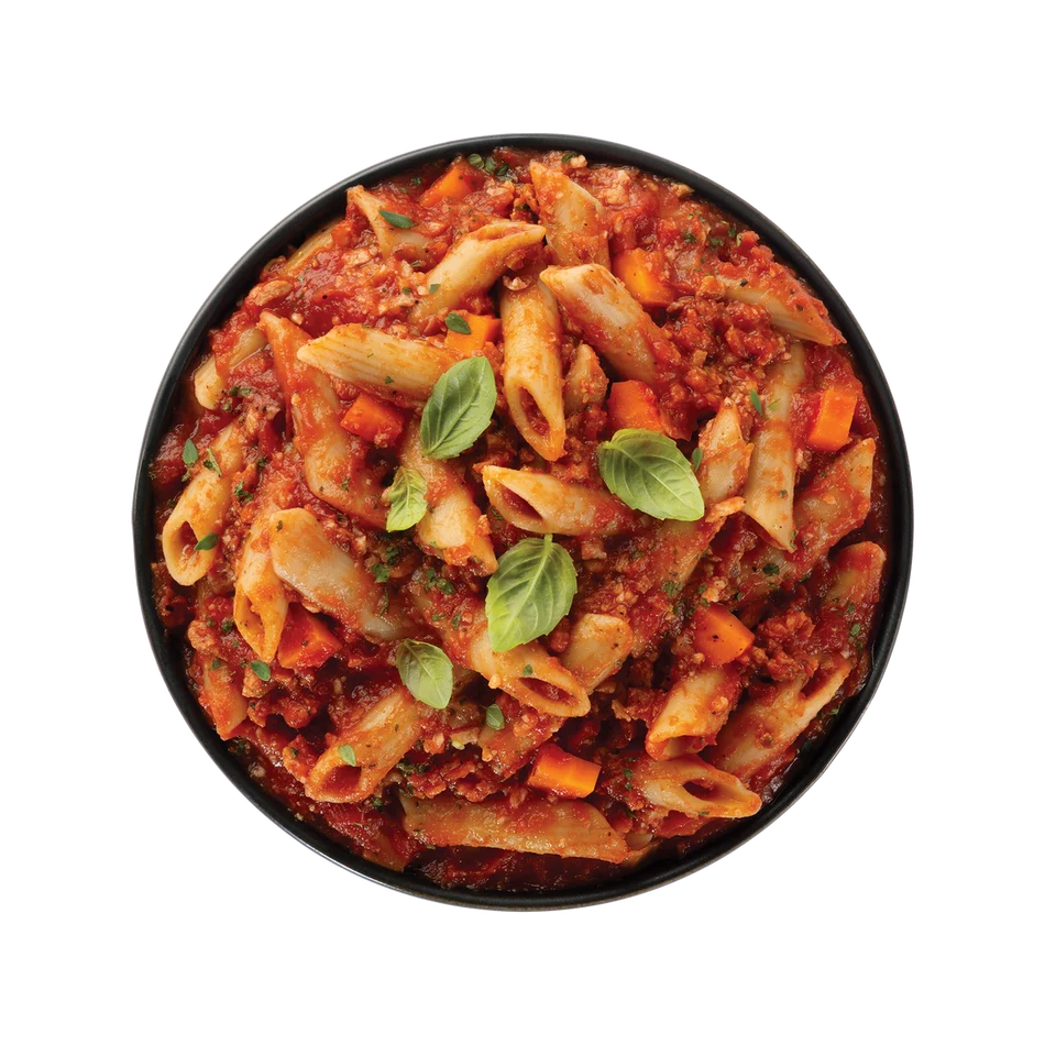 SLY Bolognese backpacking meal with rich tomato sauce