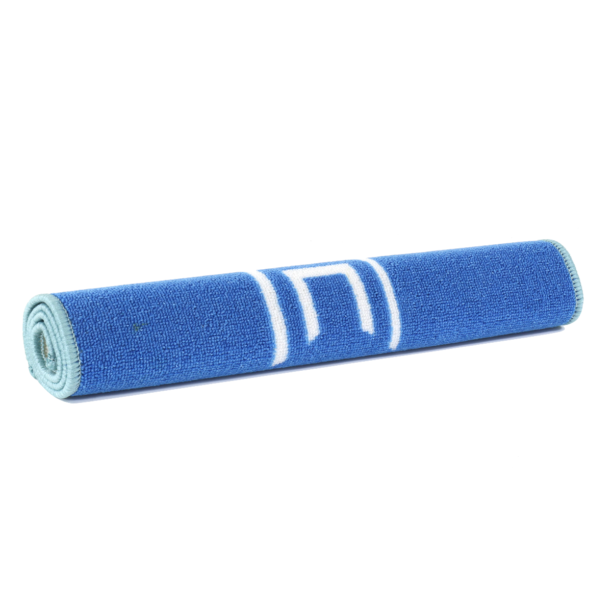 Clam ice fishing mat with non-slip rubber backing