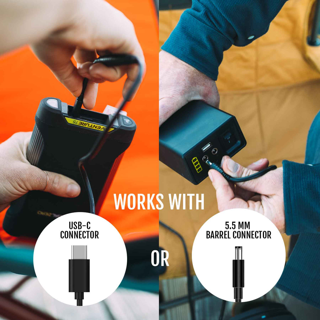 Ignik Backside Heated Pad XL in use on outdoor chair in camping setting