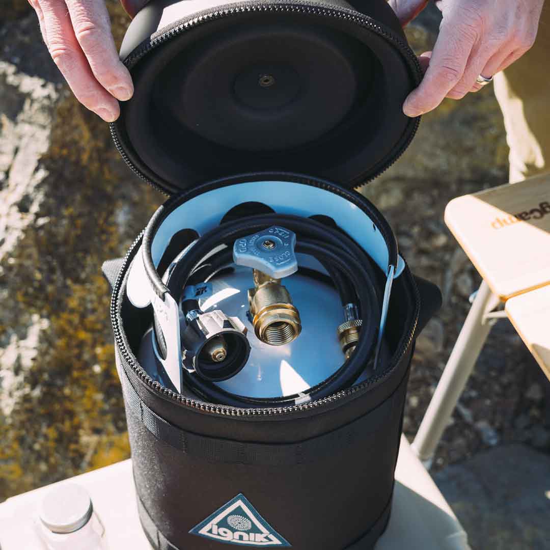 Ignik propane tank in the bag