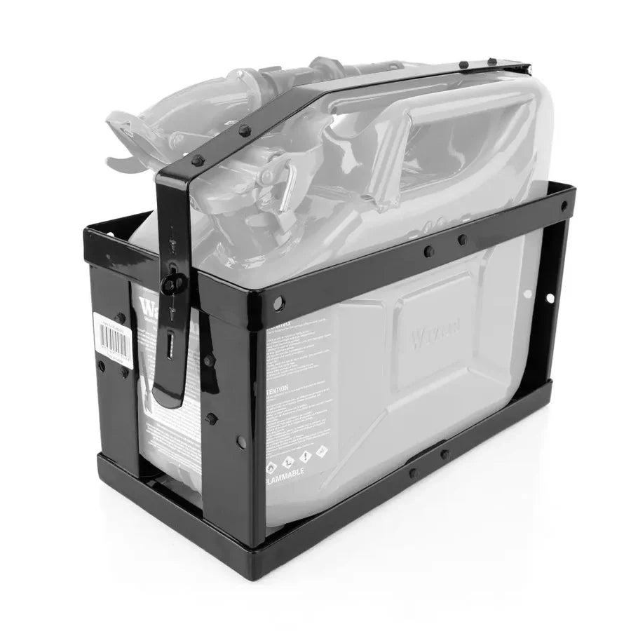 Wavian Top-Loading 10L Jerry Can Holder in Black Powder-Coated Steel