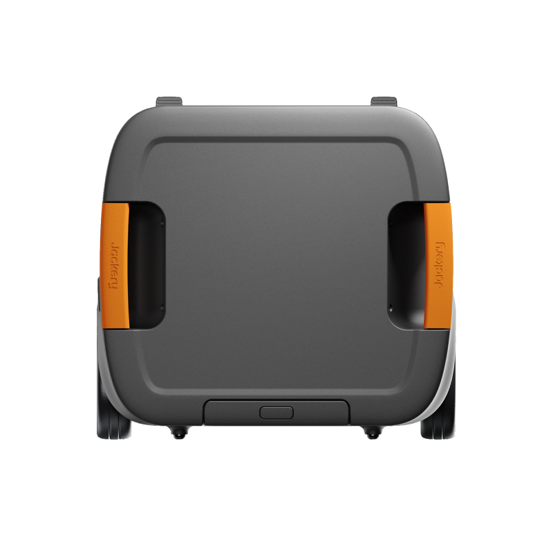 Jackery Explorer 5000 Plus portable battery generator with wheels and handle

