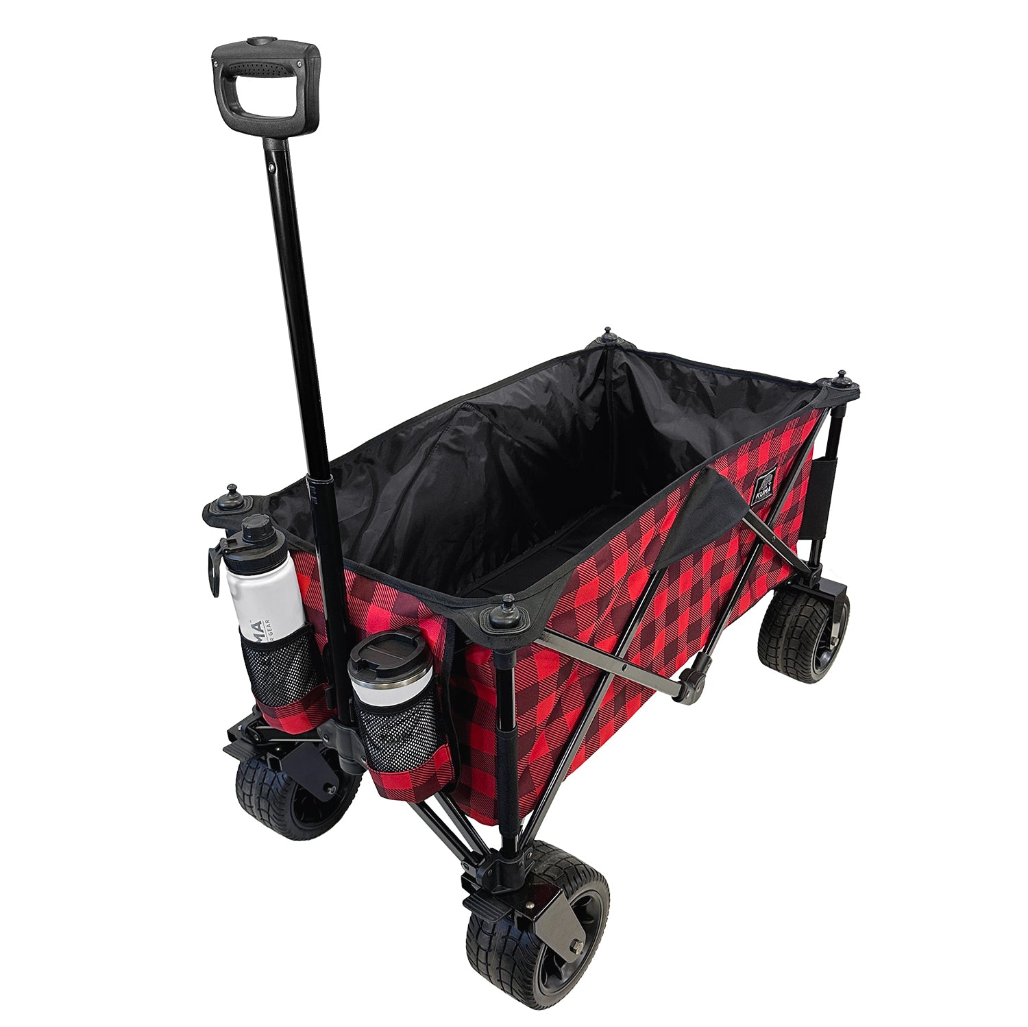 Kodiak Utility Cart folded compactly, showing its collapsible design and included carry bag for easy transport and storage